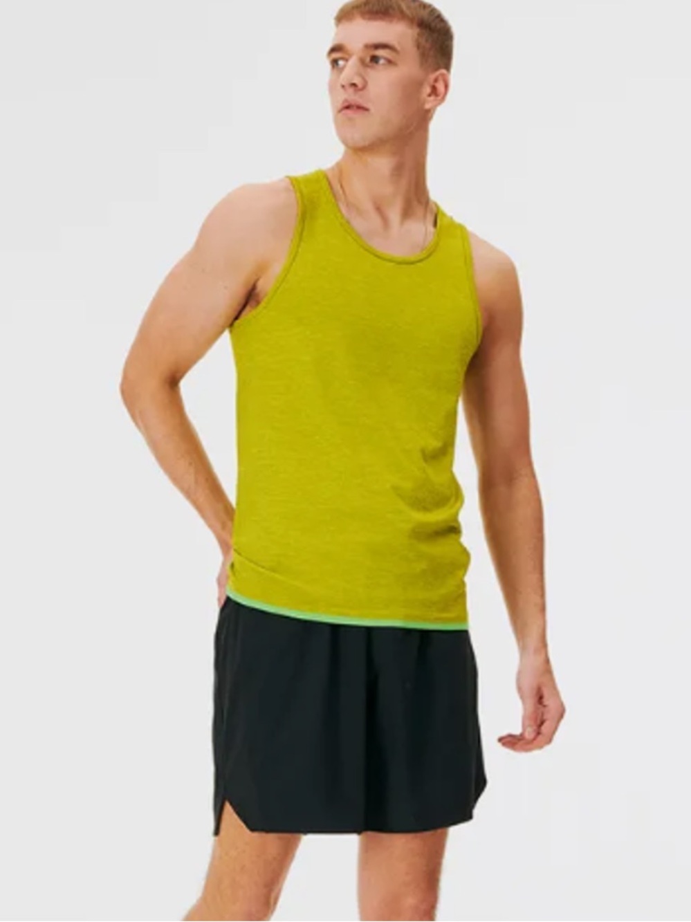 Outdoor Voices Men's Seamless Tank L Green Apple NWOT